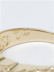 14K Solid Yellow Gold Diamond Nugget Style Cluster Ring Size 9